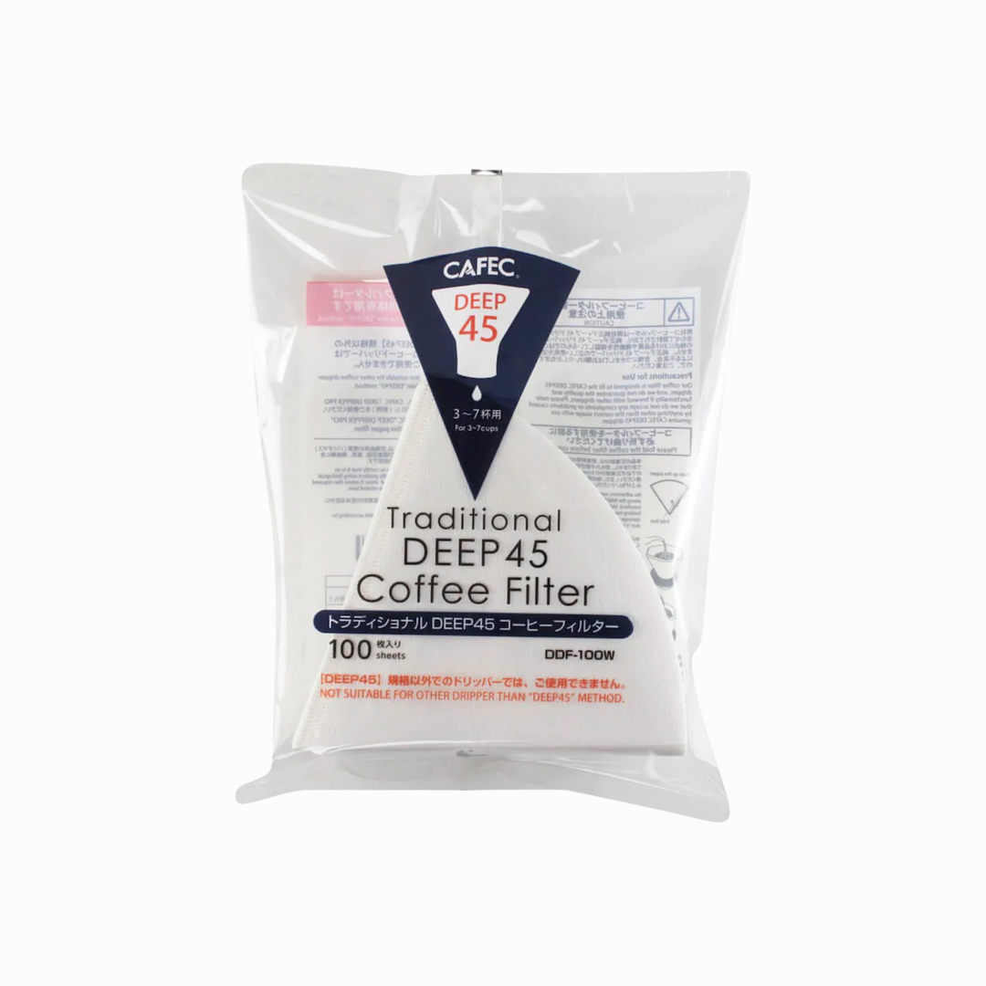Cafec V60  Traditional Deep 45  Filter 02 (Pack of 100)