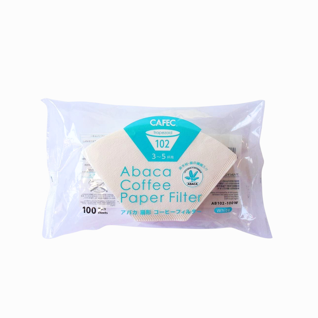 CAFEC V60 Abaca Trapezoid Paper Filter for 3-5 Cups (Pack of 100)