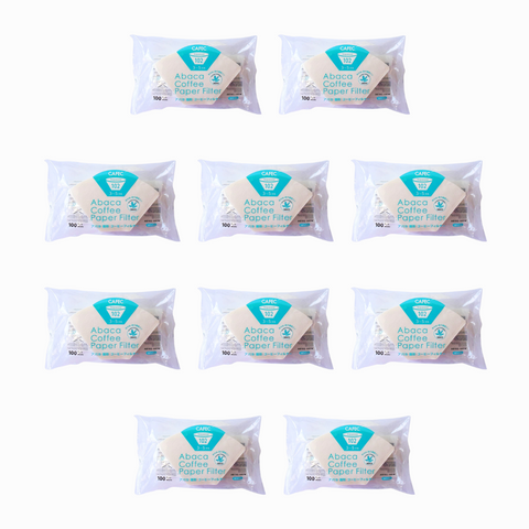 CAFEC V60 Abaca Trapezoid Paper Filter for 3-5 Cups (Pack of 100)