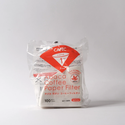 CAFEC Abaca V60 Paper Filters Cup 1, (Pack of 100)