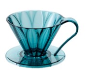 Tritan Cone-Shaped Flower Dripper Clear Blue Green Cup 1