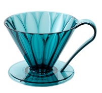 Tritan Cone-Shaped Flower Dripper Clear Blue Green Cup 4