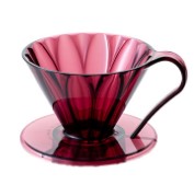 Tritan Cone-Shaped Flower Dripper Wine Red Cup 1