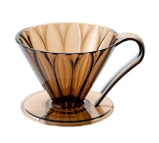 Tritan Cone-Shaped Flower Dripper Clear Brown Cup 4